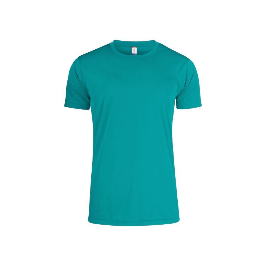 CAMISETA TECNICA · 135GSM · TEJIDO-INTERLOCK · PROTECCION-UV50 · BASIC ACTIVE-T
