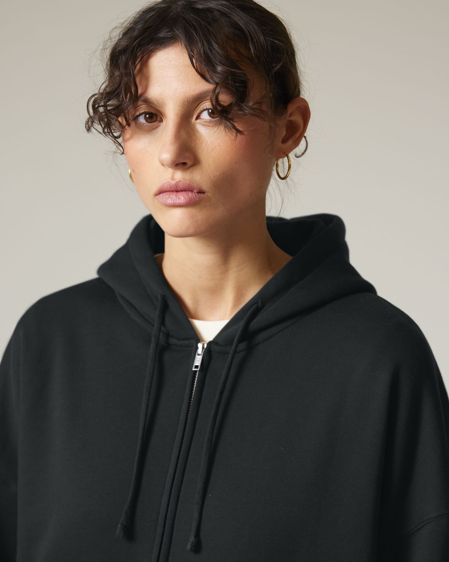 SUDADERA CON CREMALLERA MUJER 300GSM | STSW214