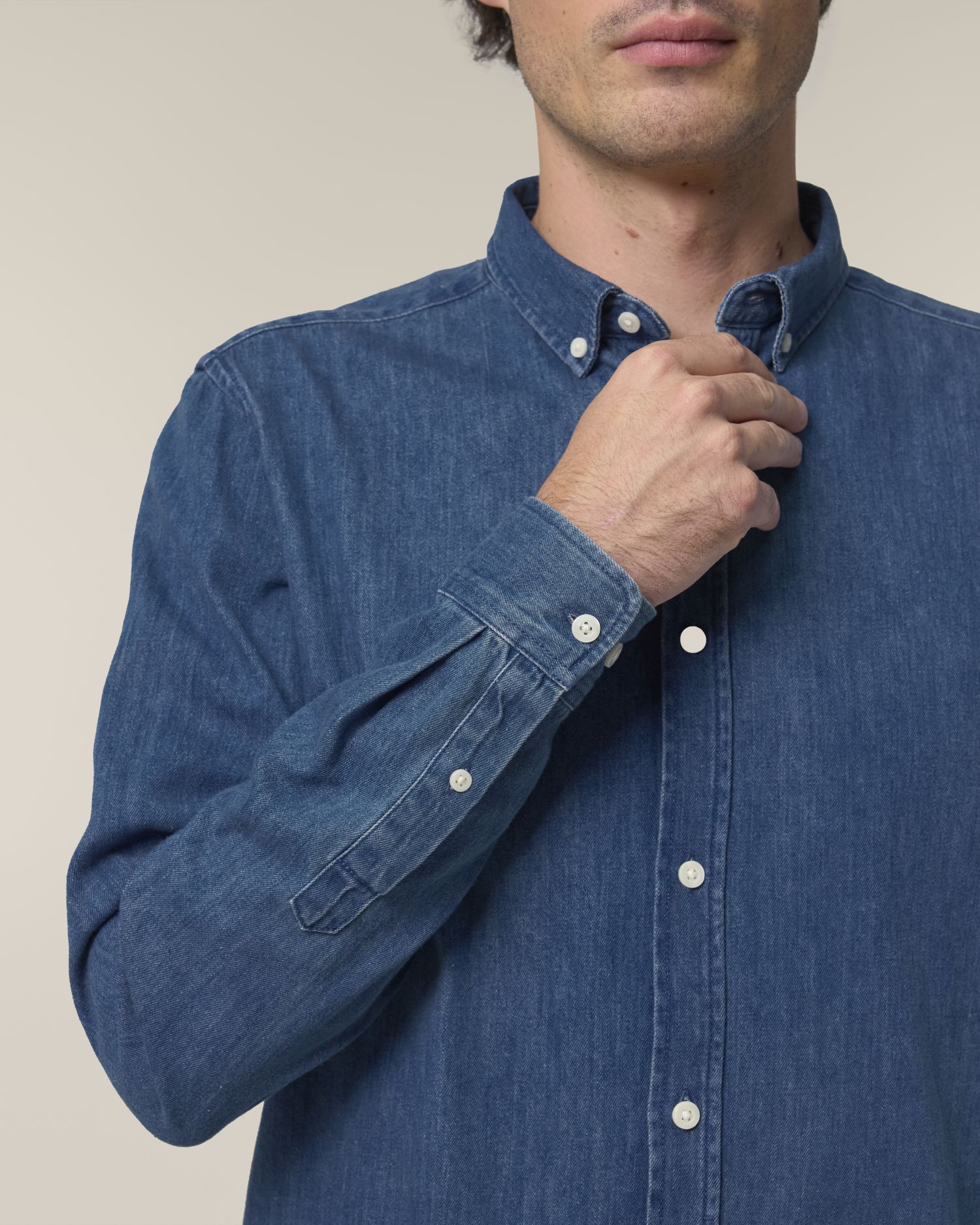 CAMISA DENIM HOMBRE 235GSM | STWM967