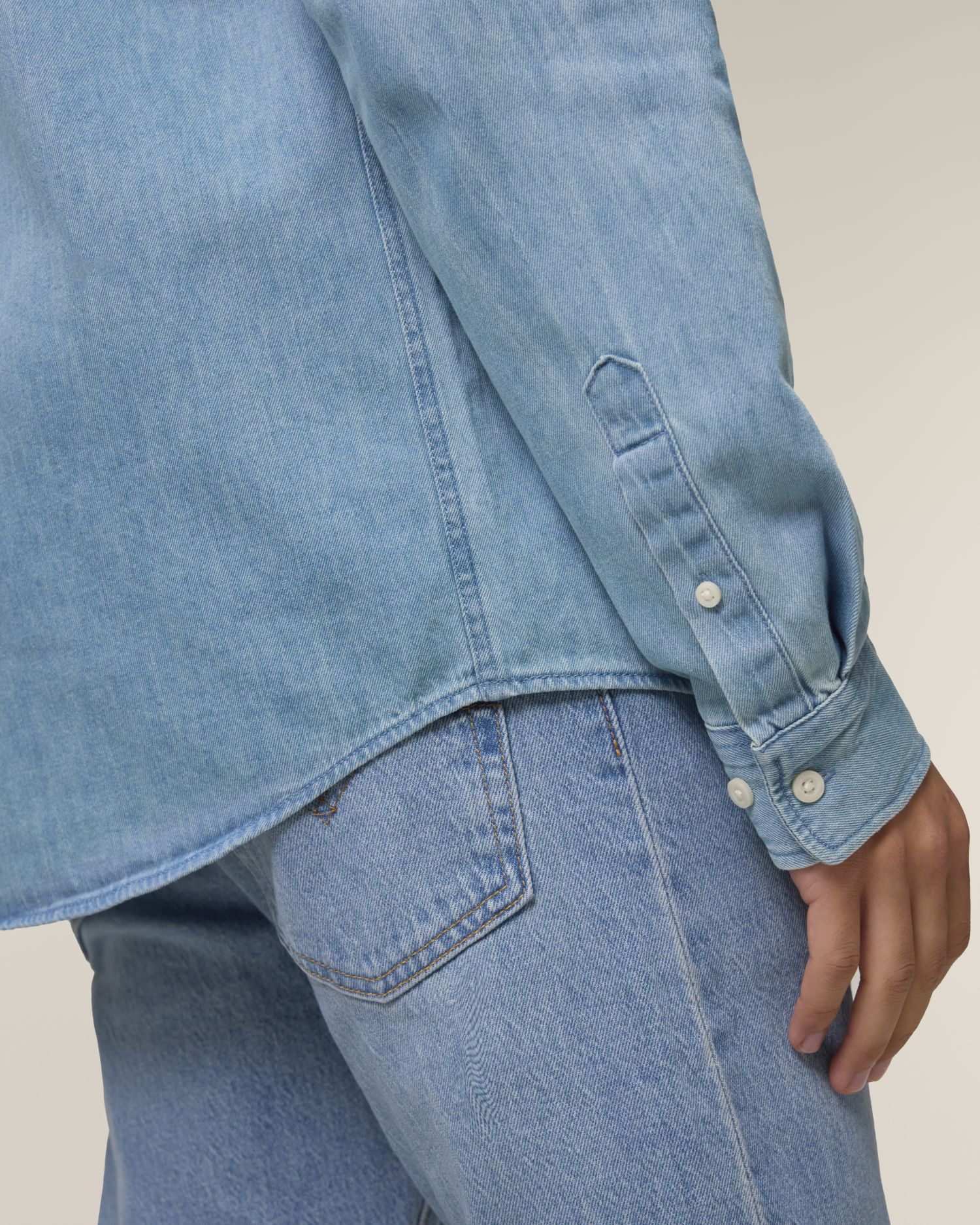 CAMISA DENIM HOMBRE 235GSM | STWM967