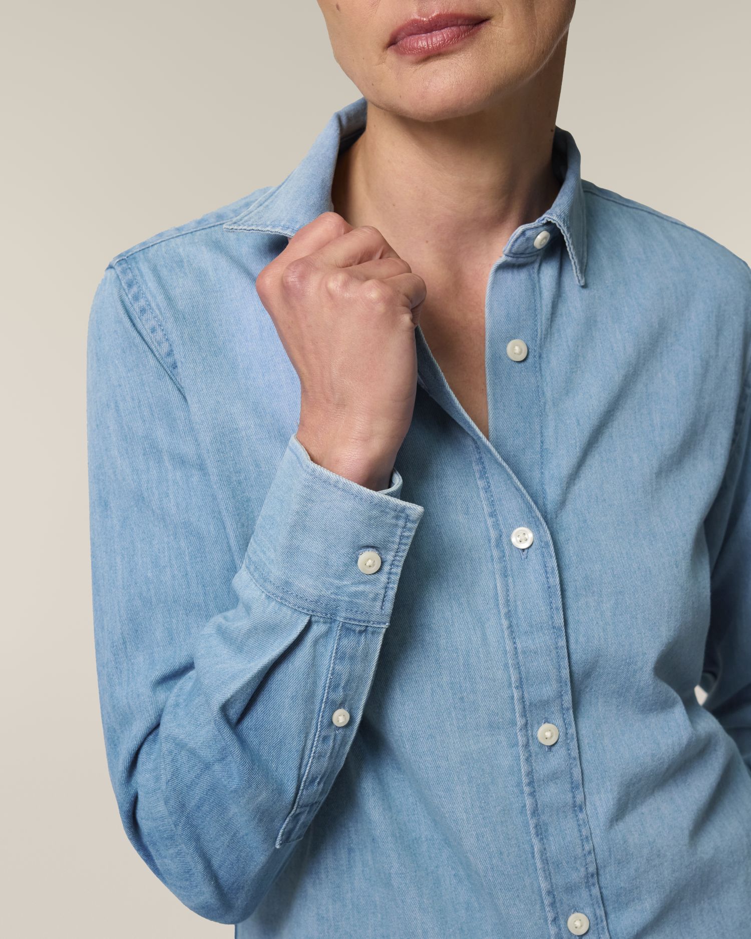 CAMISA DENIM MUJER 235GSM |  STWW970