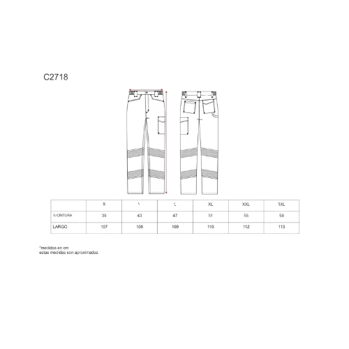 PANTALÓN AV ELÁSTICO 250GSM | WT2718