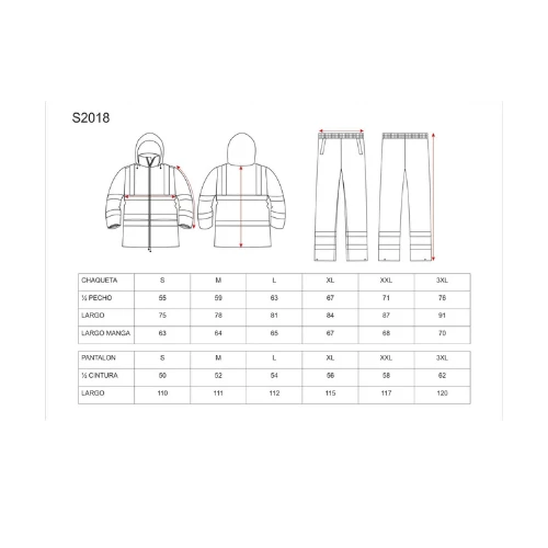 TRAJE IMPERMEABLE COMBINADO 135GSM | WT2018