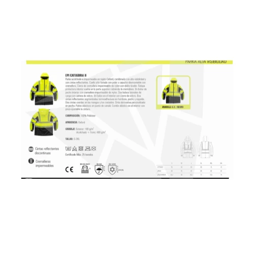 PARKA ACOLCHADA IMPERMEABLE AV 400GSM | WT3515