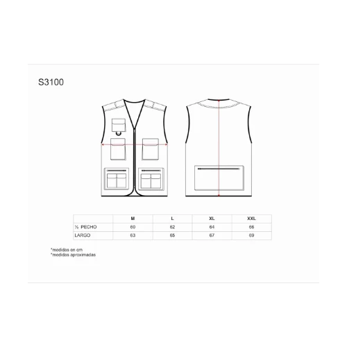 CHALECO MULTIBOLSILLOS 200GSM | WT3100