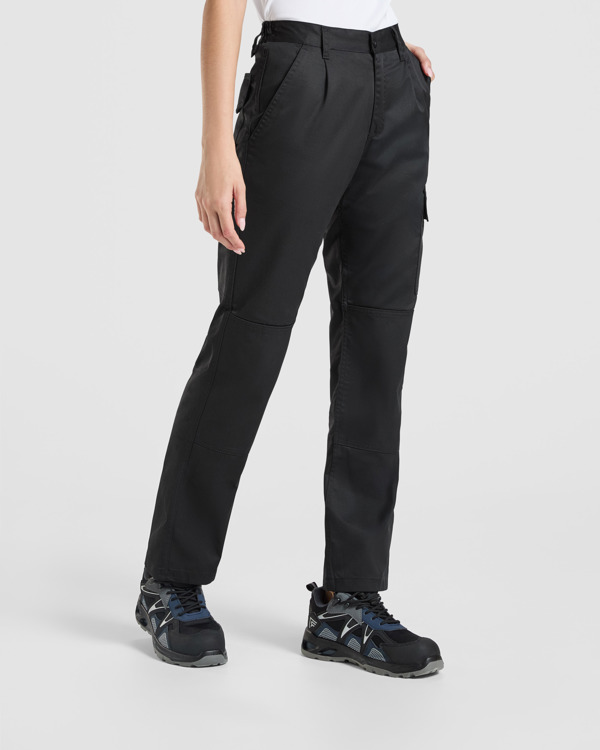 PANTALÓN MULTIBOLSILLOS ELÁSTICO MUJER 250GSM | R8407