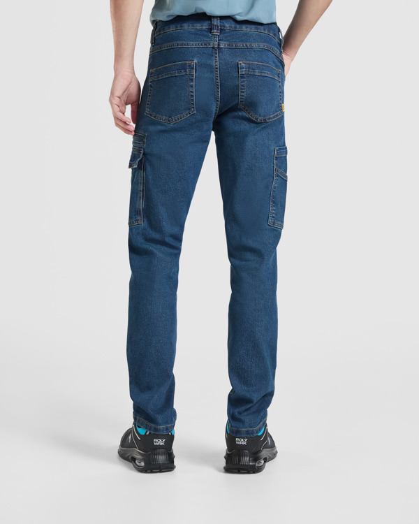 PANTALÓN VAQUERO ELÁSTICO MULTIBOLSILLOS 370GSM | R8402