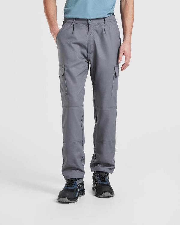 Pantalón Multibolsillos 100% Algodón Plomo Oscuro Front