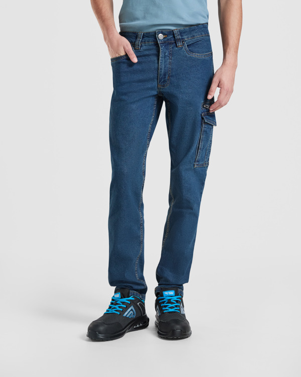 Pantalón Vaquero Multibolsillo Elástico Front