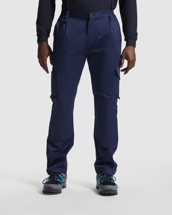 Pantalón Multibolsillos Reforzado Azul Marino Front