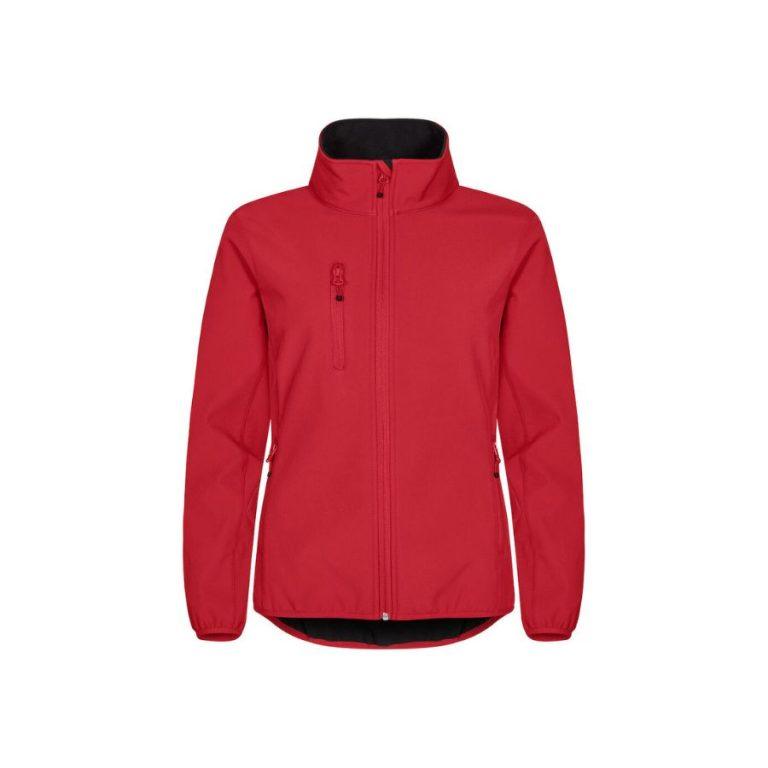 Chaqueta SoftShell Mujer · Tejido Polar · Cinta Elástica en Manga · Funcional · NW ROJO FRONT