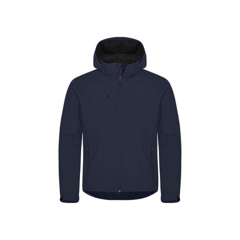 Chaqueta SoftShell · Con Capucha Desmontable · Tejido Polar · Elástica NAVY FRONT