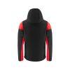 Chaqueta Softshell Prime · Ambientes Fríos · Capucha Desmontable · Bicolor NEGRO ROJO BACK
