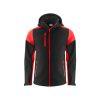 Chaqueta Softshell Prime · Ambientes Fríos · Capucha Desmontable · Bicolor NEGRO ROJO FRONT