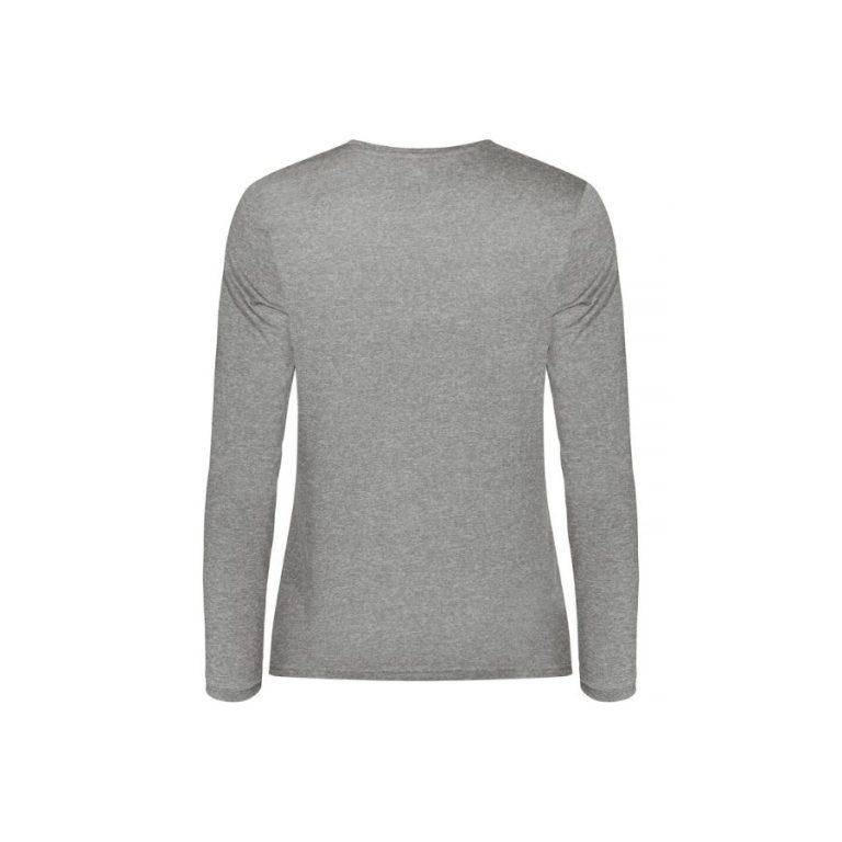 CAMISETA TECNICA MANGA LARGA · 135GSM · TEJIDO SPUNED-DYED · PROTECCION UV50 · BASIC ACTIVE GRIS FRONT