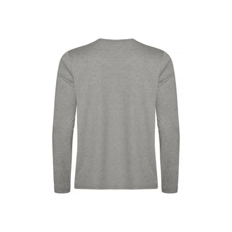 CAMISETA TÉCNICA MANGA LARGA · 135GSM · TEJIDO SPUNED DYED · PROTECCIÓN UV_50 · BASIC ACTIVE GRIS MELANGE FRONT