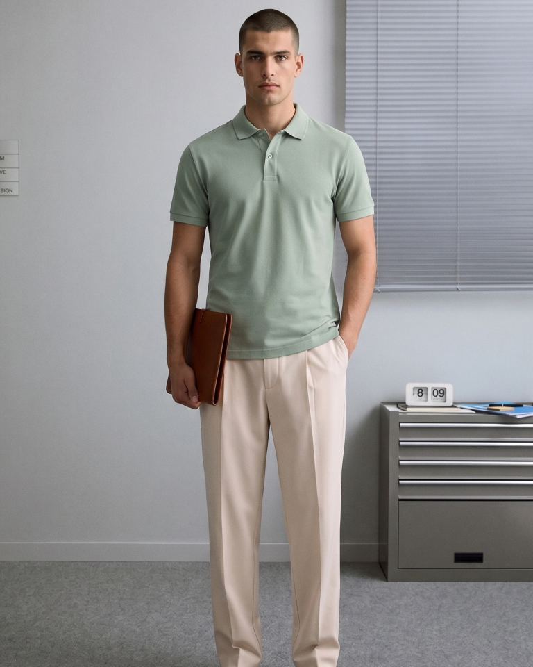 POLO CLIQUE COLOR SAGE OFICINA