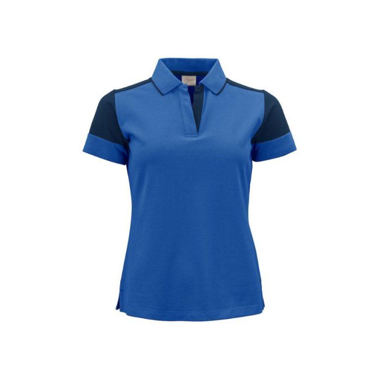 POLO MUJER BICOLOR · CINTA A CONTRASTE EN CUELLO Y ABERTURAS · 200 GSM · ROYAL MARINO FRONT
