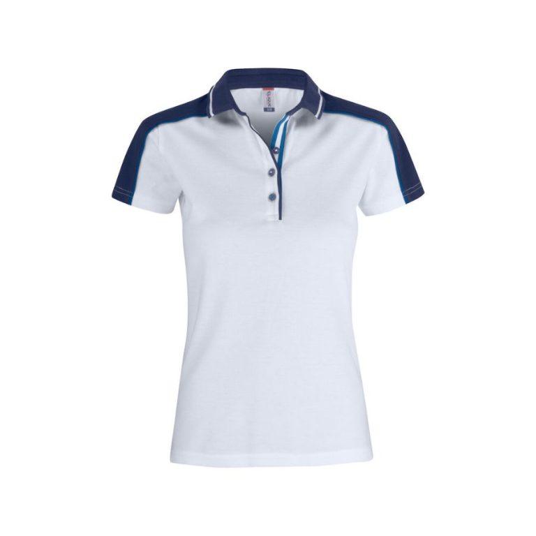POLO MUJER PIQUÉ · MULTICOLOR · 100 % ALGODÓN · TEJIDO PRE-ENCOGIDO · 200 GSM · BLANCO DEL