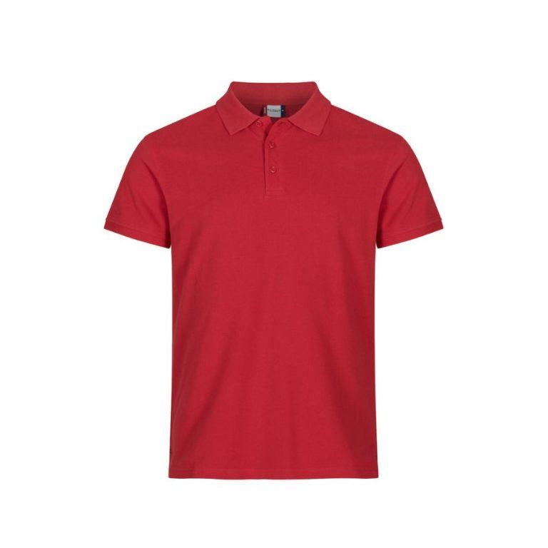 POLO PREMIUM HOMBRE · 100% ALGODÓN · 300GSM · PRE-ENCOGIDO · 4 BOTONES · 028260 ROJO DEL