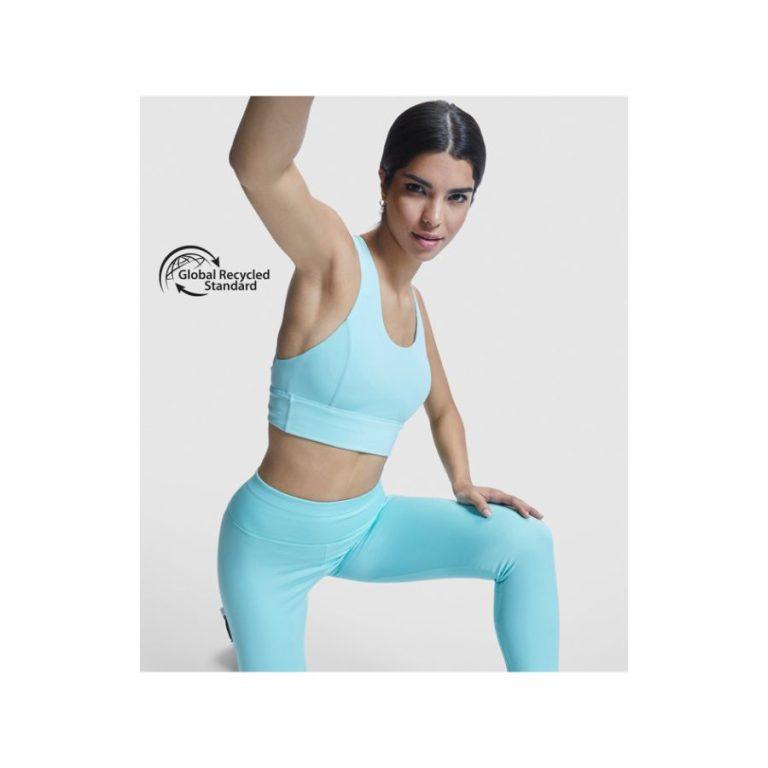 TOP DEPORTIVO · ALTA SUJECIÓN · TIRANTES ENTRELAZADOS · COPAS EXTRAÍBLES · 6666 VERDE MENTA FRONT