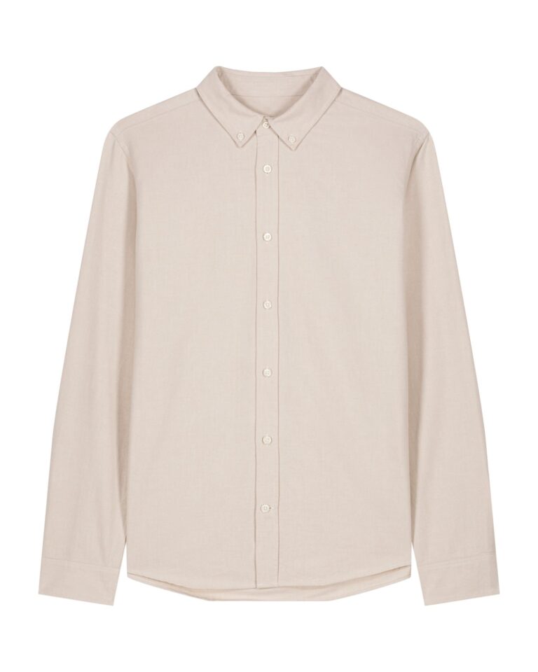 Stanley Oxford Shirt - Beige Oxford Studio Front