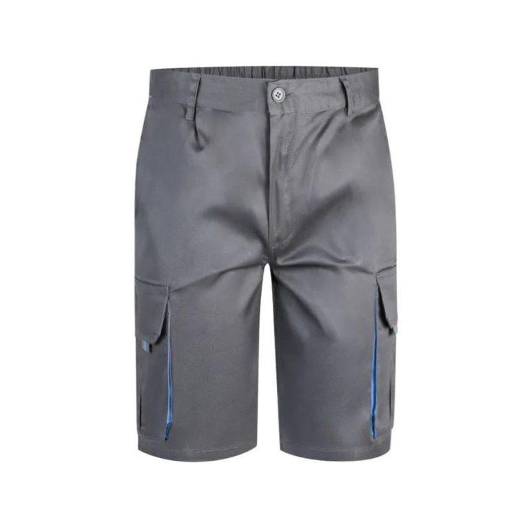 Bermuda Básica Bicolor Gris-Celeste Front