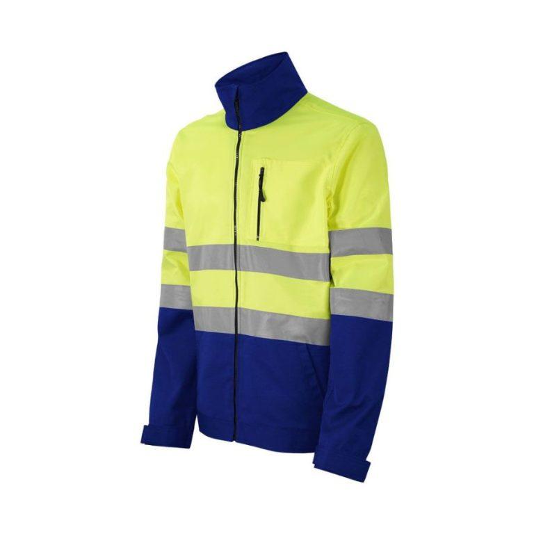 Cazadora Alta Visibilidad Combinada Amarillo Fluor-Azul Marino