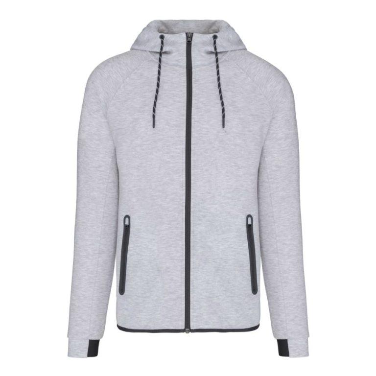 Chaqueta Deportiva · Con Capucha · Estilo Elegante y Cómodo Gris Ceniza Heather
