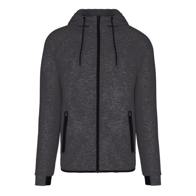 Chaqueta Deportiva · Con Capucha · Estilo Elegante y Cómodo Gris Ceniza Heather