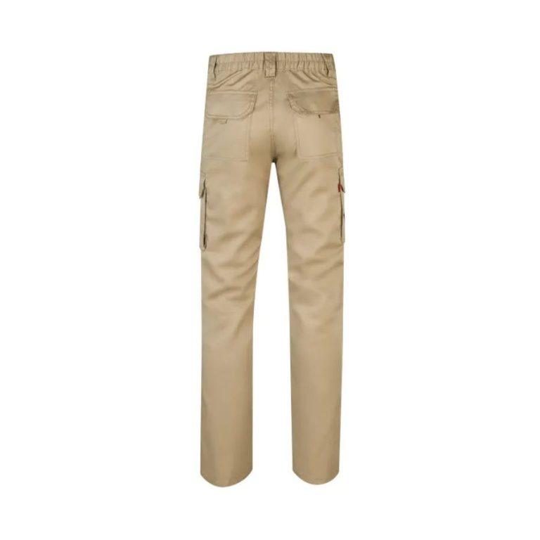 PANTALÓN MULTIBOLSILLOS ELÁSTICO INVIERNO · 290GSM · DOBLE COSTURA · 6 BOLSILLOS · A103005S BEIGE ARENA FRONT