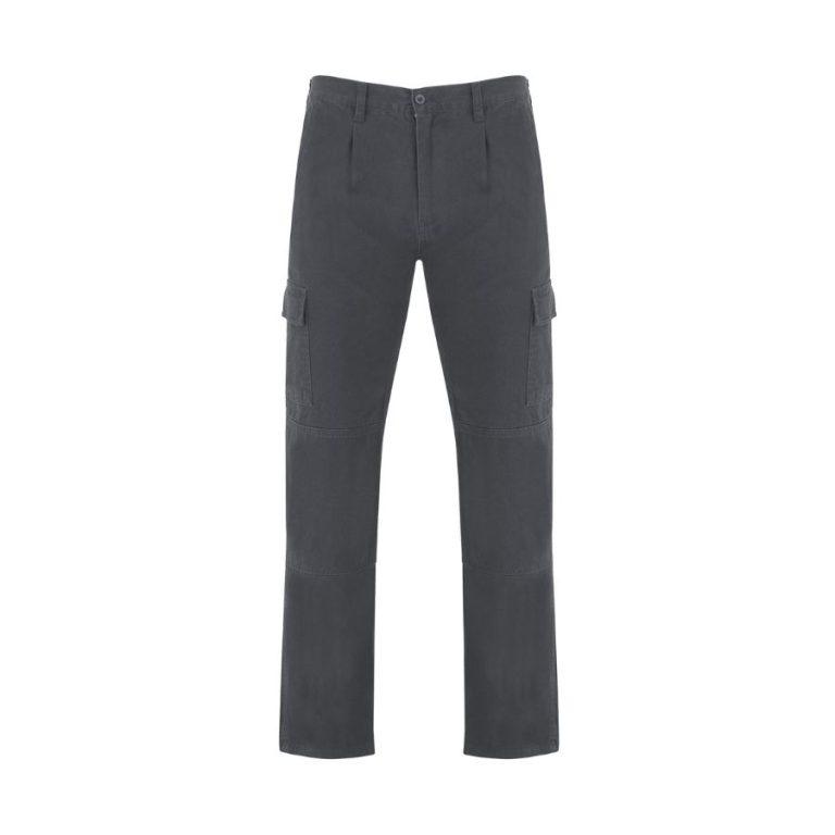 Pantalón Multibolsillos 100% Algodón Plomo Oscuro Front