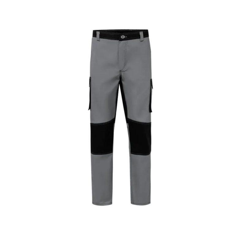 Pantalón Multibolsillos Bicolor Gris-Negro Front