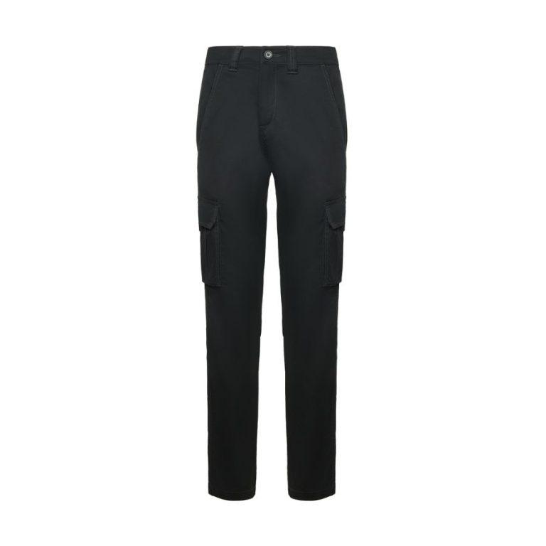 Pantalón Multibolsillos Elástico Mujer Plomo Oscuro Front
