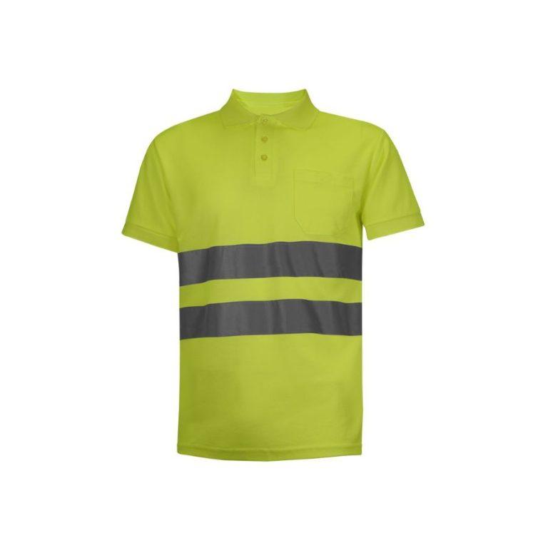 Polo Alta Visibilidad Algodón-Poliéster Amarillo Fluor