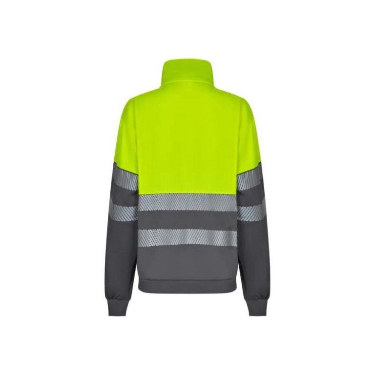 Sudadera Alta Visibilidad Bandas Segmentadas Amarillo Fluor-Gris Front
